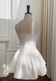 Evafashion White Strapless Short Prom Dress for Party&Birthday??Elegant Evening Dress HZ1024