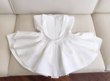 Evafashion White Strapless Short Prom Dress for Party&Birthday??Elegant Evening Dress HZ1024