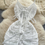 Evafashion Spaghetti Straps Bodycon Lace Short Party Dress Cocktail Dress HZ1024