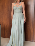 Evafashion Tiffany Blue Straps Sheath Long Prom Dresses Sweet 20 Dress HZ1024