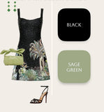 Evafashion A-Line Short Party Dress Square Neck Beaded Hoco Dresses Sweet Black Birthday Outfit HZ1024