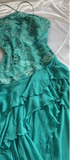 Evafashion Light Jade Sheath Short Homecoming Dress Chiffon Beaded Formal Dress Halter Neck Birthday Dress HZ1024