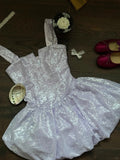 Evafashion Lilac Ball Gown Birthday Outfit Strap Short Homecoming Dress Fairy Sequin Formal Dress HZ1024