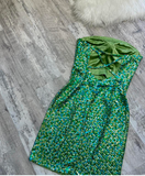 Evafashion Sheath Formal Dress Strapless Short Prom Dress Turquoise Homecoming Dress HZ1024