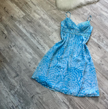 Evafashion A-Line Spaghetti Strap Chiffon Short Prom Dresses Blue Birthday Dresses Homecoming Dress HZ1024