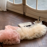 Evafashion Strapless Ball Gown Tulle Polka Dot Short Prom Dresses Pink Homecoming Dresses HZ1024