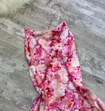 Evafashion Spaghetti Straps Sheath Short Prom Dresses, Floral Homecoming Dresses HZ1024