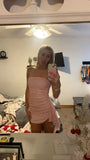 Evafashion Strapless Tight Short Prom Dresses Pink Birthday Dresses Sequins Sparkly Homecoming Dresses HZ1024