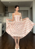 Evafashion Halter Neck A-line Formal Dresses Floral Birthday Dresses HZ1024