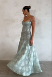 Mermaid Spaghetti Straps Floor Length Lace Evening Dress Prom Dresses SD1651