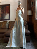 Mermaid Spaghetti Straps Floor Length Lace Evening Dress Prom Dresses SD1651
