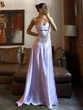 Mermaid Spaghetti Straps Floor Length Lace Evening Dress Prom Dresses SD1651